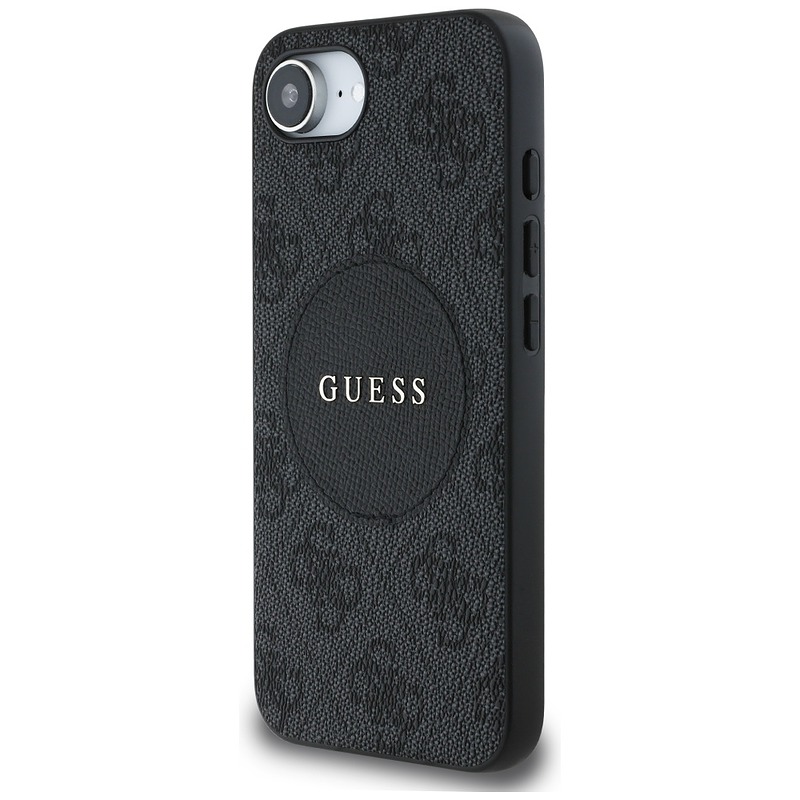 Guess HC MagSafe PU 4G Circle with Classic Logo case for iPhone 16e Black - Billede 2
