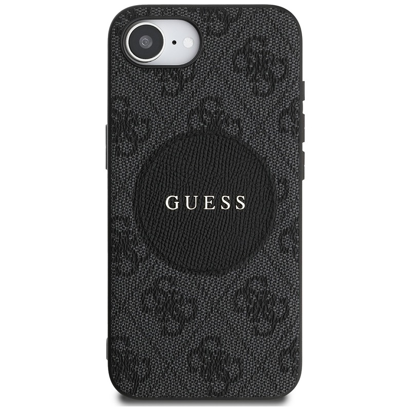 Guess HC MagSafe PU 4G Circle with Classic Logo case for iPhone 16e Black - Billede 3