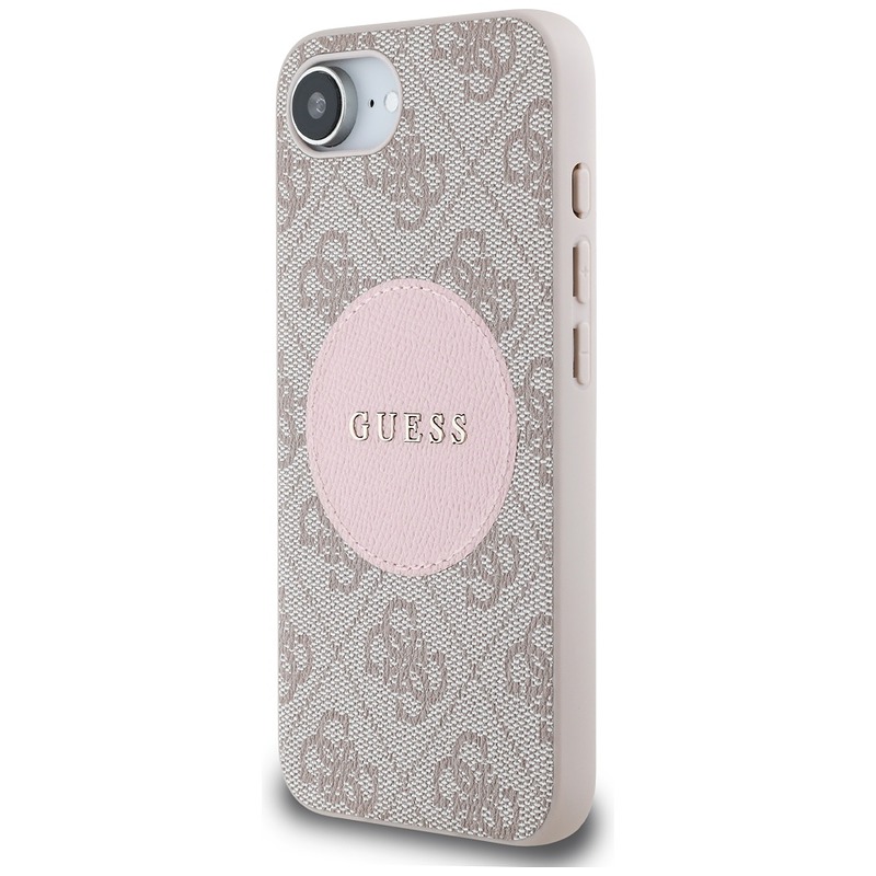 Guess HC MagSafe PU 4G Circle with Classic Logo case for iPhone 16e Pink - Billede 2