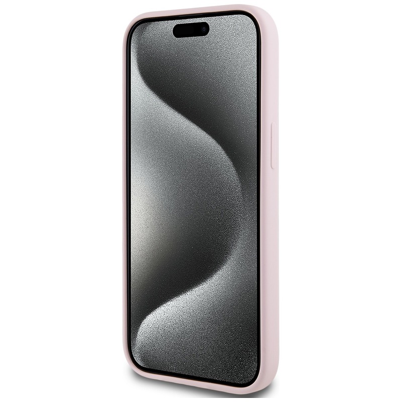 Karl Lagerfeld HC MagSafe Silicone KC Body Ring case for iPhone 15 Pink - Billede 5