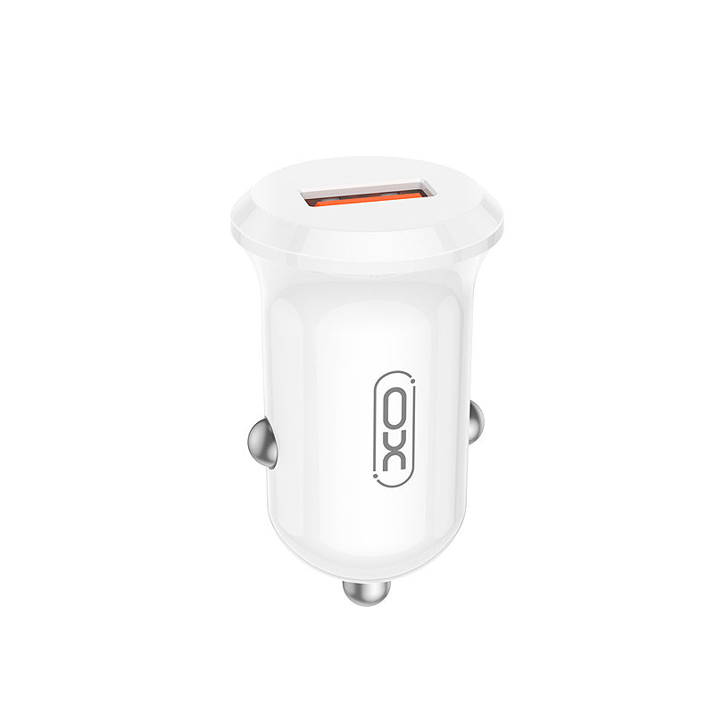 XO car charger CC68 18W QC 1x USB white