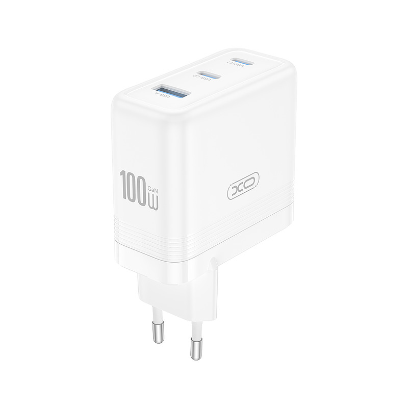 XO wall charger CE35 PD 100W 2x USB-C 1x USB white