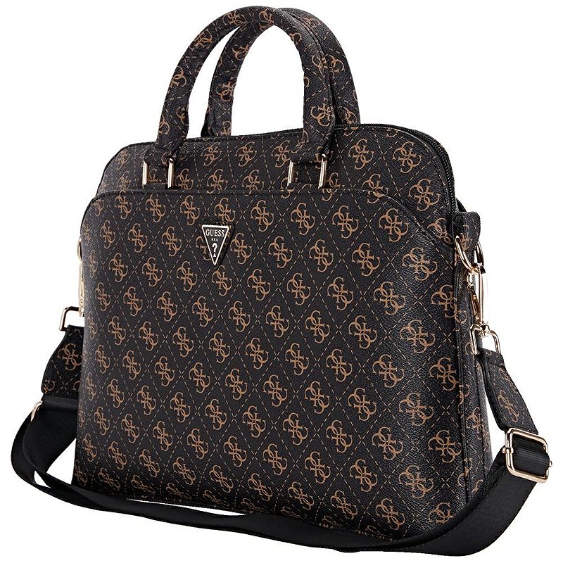 Guess Computer Bag New 4G Zipper Pocket & Triangle Logo for 15" Laptop Black - Billede 3