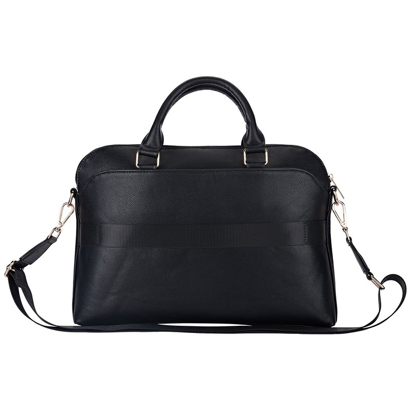 Guess Computer Bag Grained PU Zipper Pocket & Triangle Logo for 15" Laptop Black - Billede 2