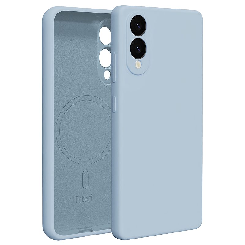 Etteri Silicone Mag case for Samsung Galaxy S25 Edge light blue