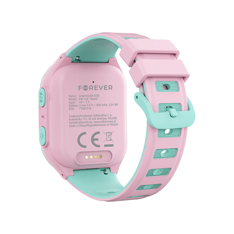 Forever smartwatch GPS WiFi 4G Kids Boost KW-530 Pink - Billede 4