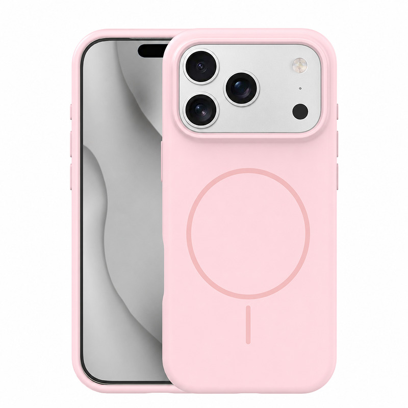 Silicone Thin Mag case for iPhone 17 Pro Max 6,9" / 18 Pro Max 6,9" light pink