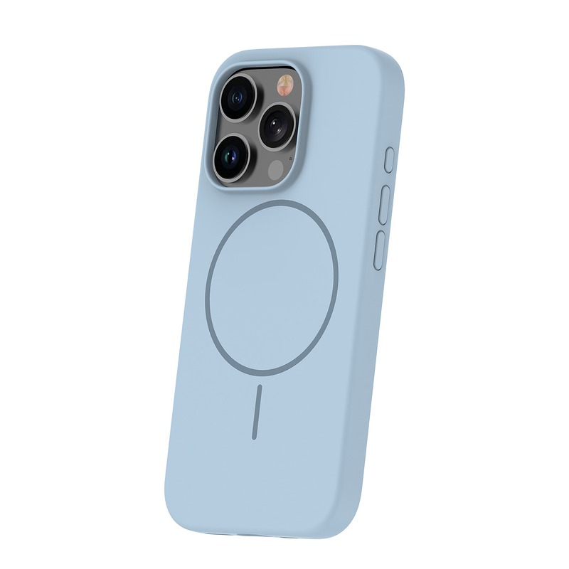 Silicone Thin Mag case for iPhone 17 Air light blue - Billede 2