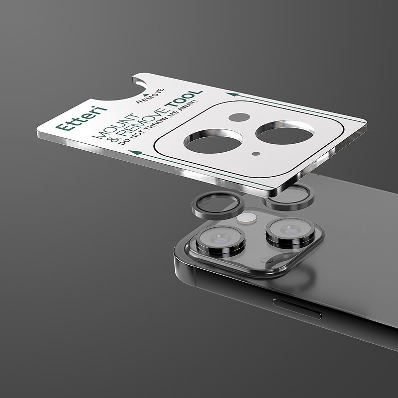 Etteri camera lens protector for iPhone 13 / 13 Mini black - Billede 4