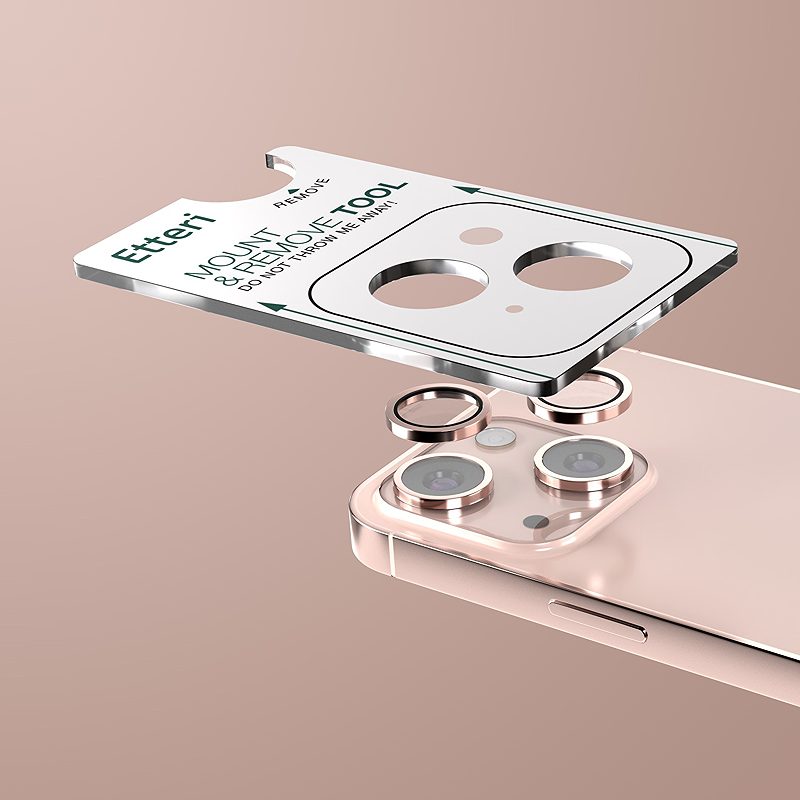 Etteri camera lens protector for iPhone 13 / 13 Mini pink - Billede 4