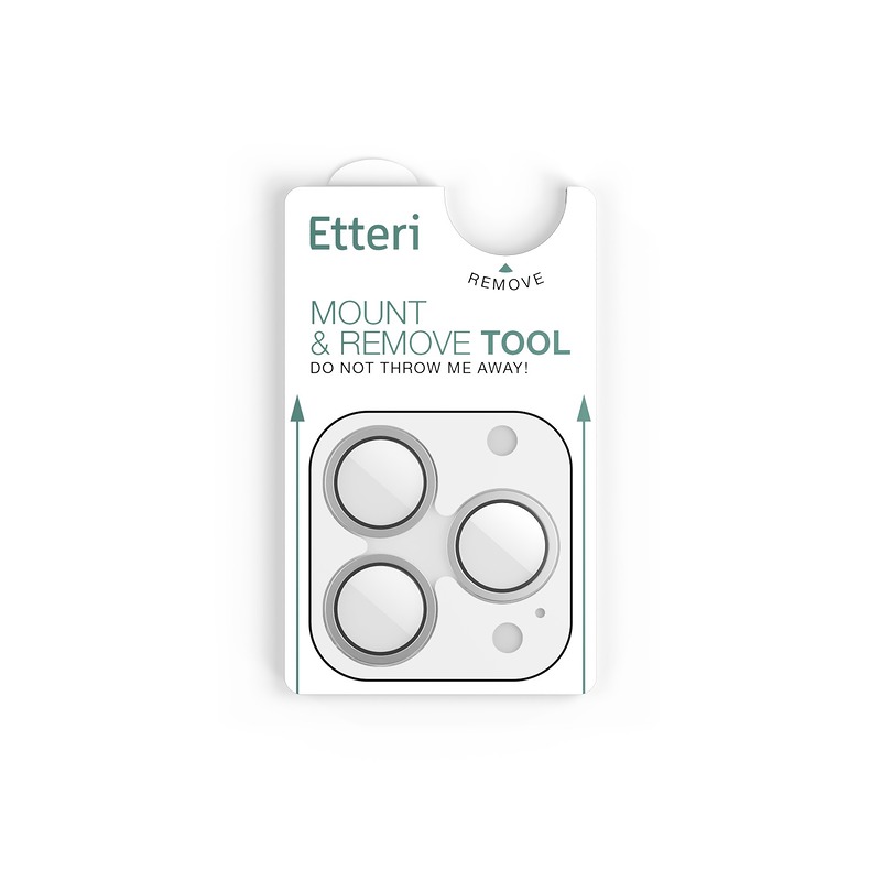 Etteri camera lens protector for iPhone 15 Pro / 15 Pro Max titanium grey - Billede 5