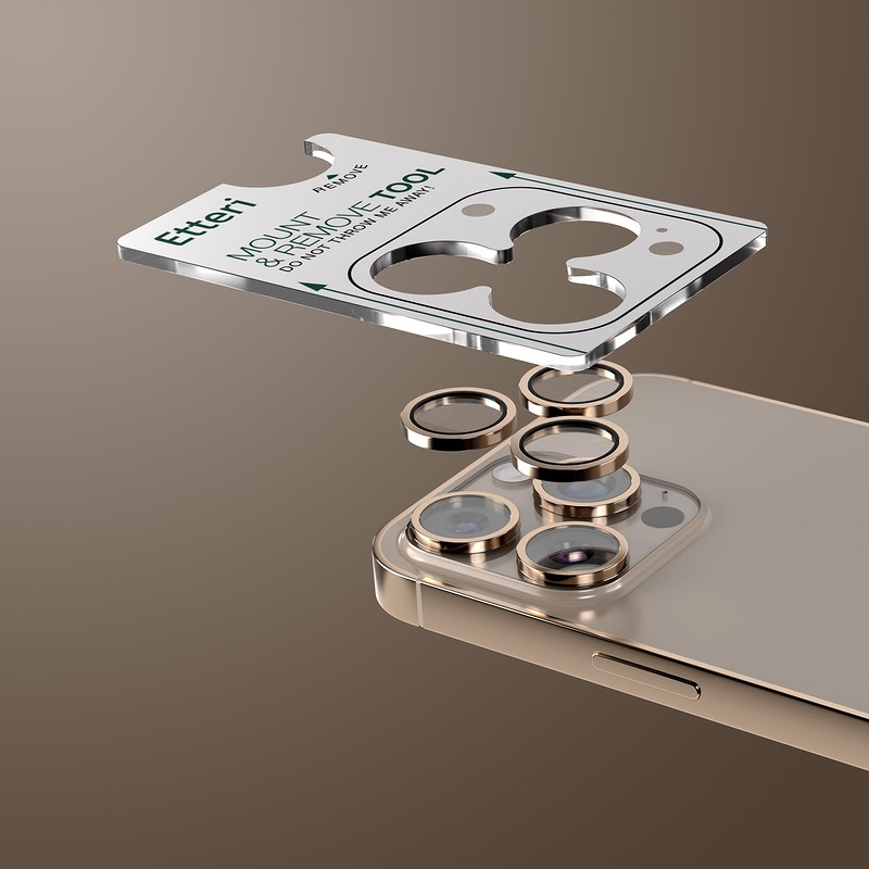 Etteri camera lens protector for iPhone 16 Pro / 16 Pro Max dessert - Billede 4