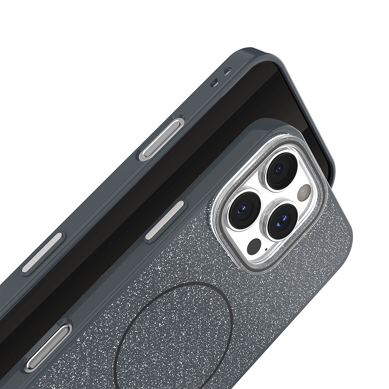 Glitter Thin Mag case for iPhone 17 Pro 6,3" black - Billede 4