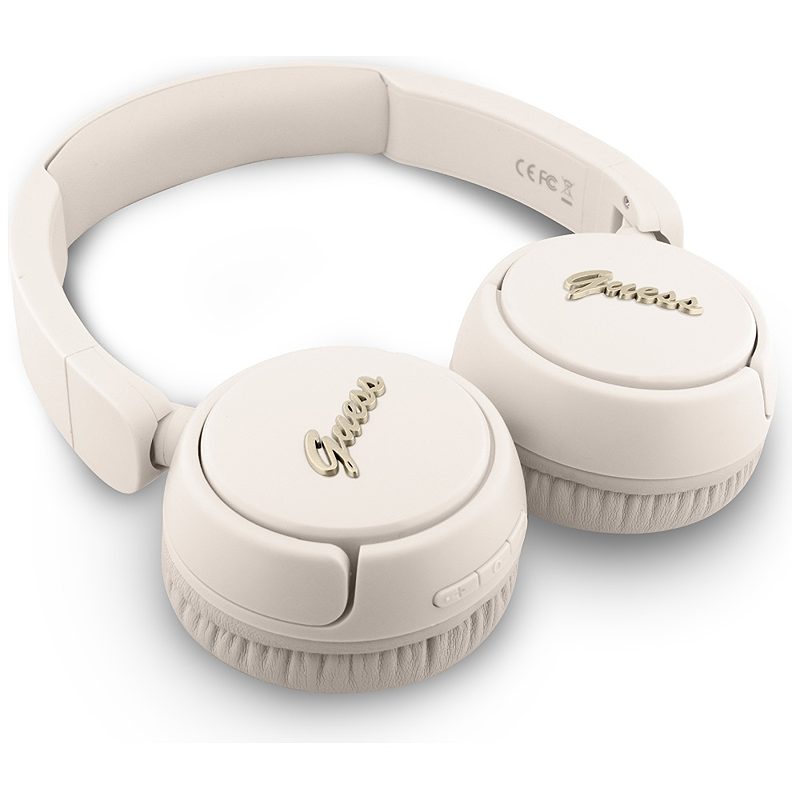 Guess wireless headphones BT HEADPHONES SCRIPT METAL LOGO beige - Billede 3