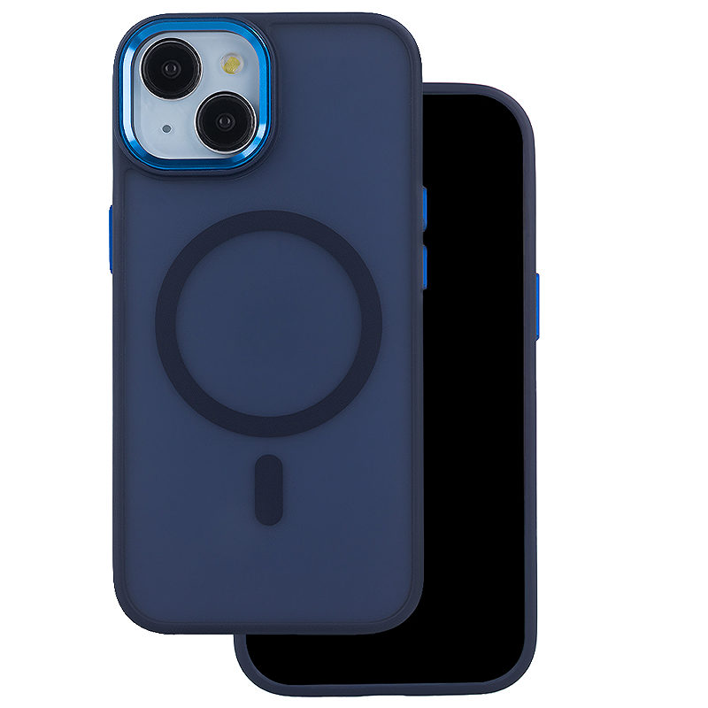 Frozen Mag case for iPhone 17 Pro 6,3" / 18 Pro 6,3" navy blue open ring - Billede 2
