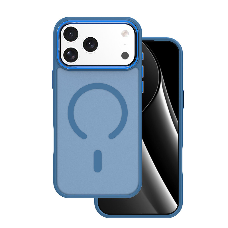 Frozen Mag case for iPhone 17 Pro Max 6,9" / 18 Pro Max 6,9" navy blue open ring