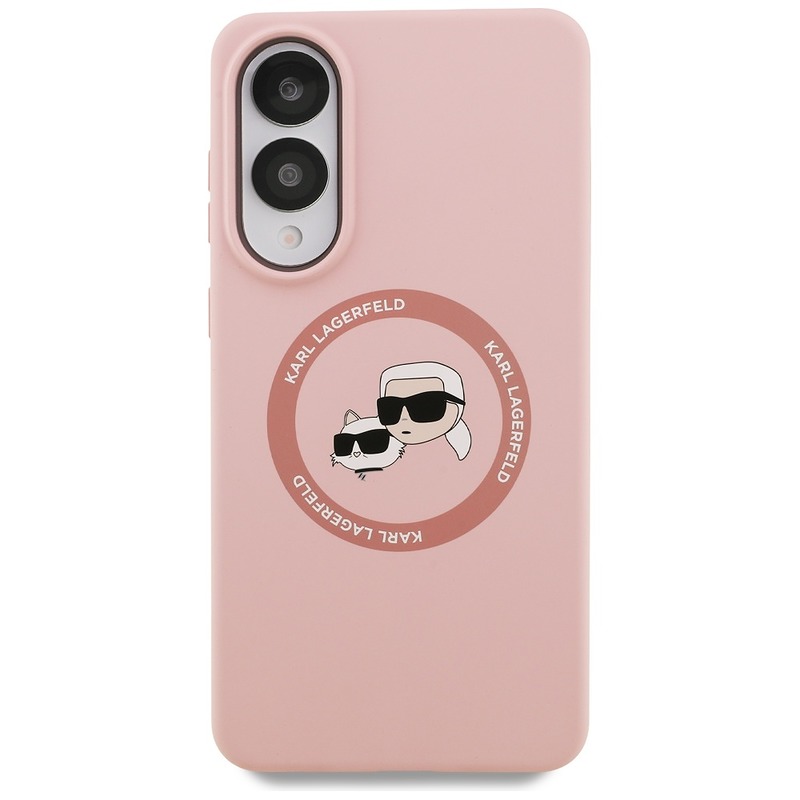 Karl Lagerfeld case for Samsung Galaxy S25 Edge MAGNETIC SILICONE DOUBLE HEADS pink - Billede 3