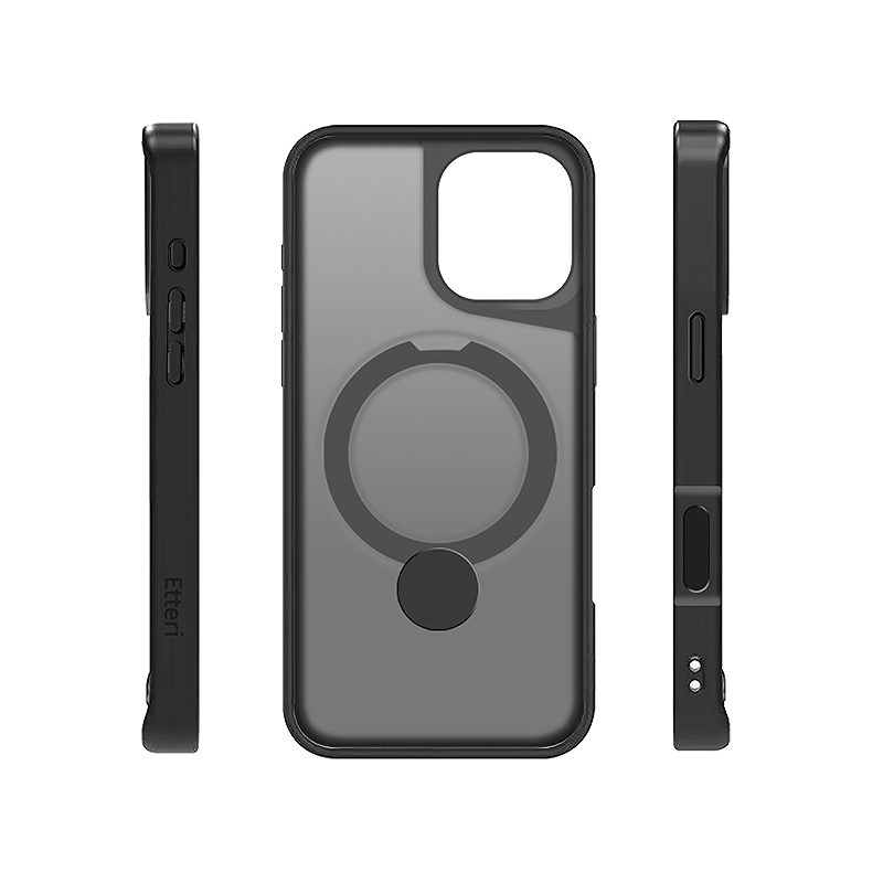 Etteri Matt Mag Ring case for iPhone 17 Pro Max / 18 Pro Max black - Billede 4