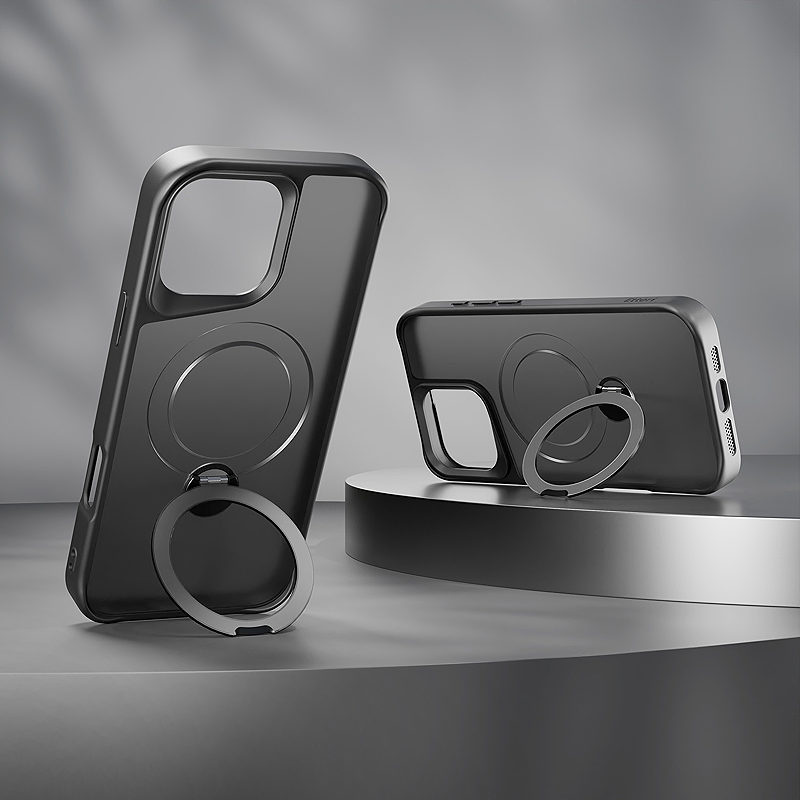 Etteri Matt Mag Ring case for iPhone 17 Pro Max / 18 Pro Max black - Billede 5