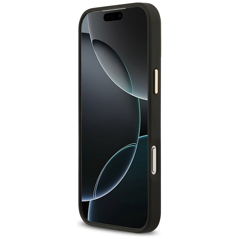 Karl Lagerfeld case PU leather case with Karl script logo and metal camera buttons for iPhone 17 Pro Max black - Billede 5