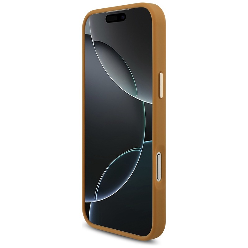 Karl Lagerfeld case PU leather case with Karl script logo and metal camera buttons for iPhone 17 Pro Max brown - Billede 5