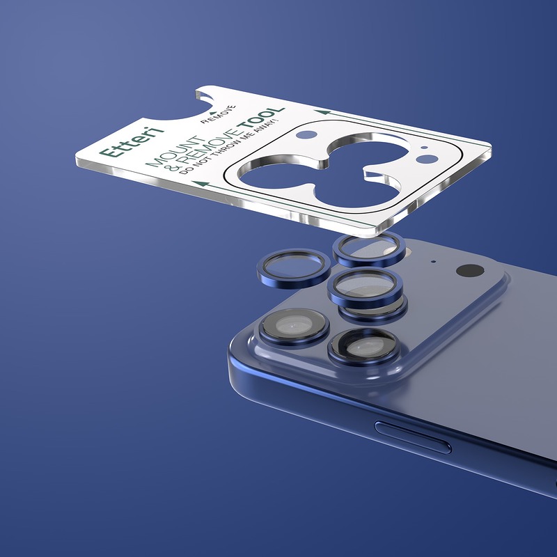 Etteri camera lens protector for iPhone 17 Pro / 17 Pro Max blue - Billede 3