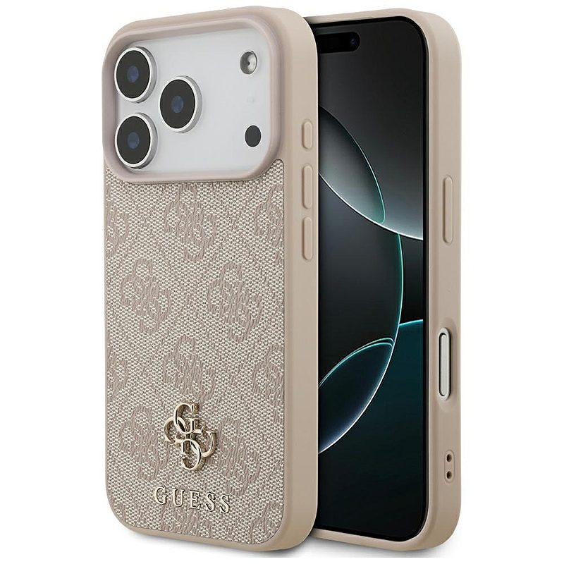 Guess 4G Small 4G and Classic MagSafe case for iPhone 17 Pro pink