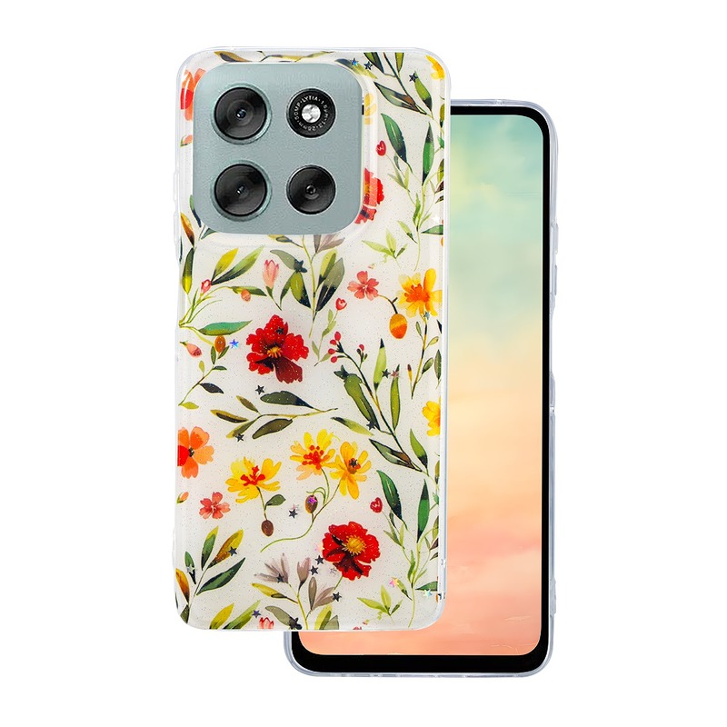 Glow Glam case for Motorola Moto G86 white