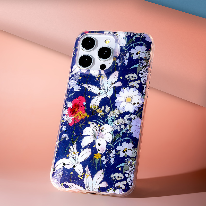 Glow Glam case for iPhone 15 Pro 6,1" blue - Billede 5
