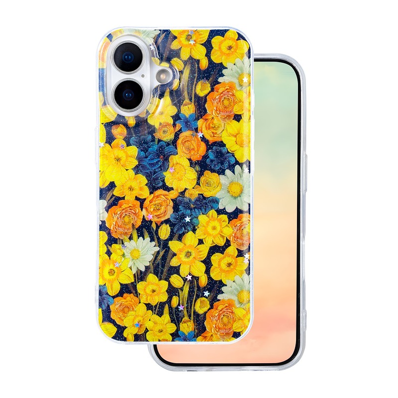 Glow Glam case for iPhone 16 6,1" orange