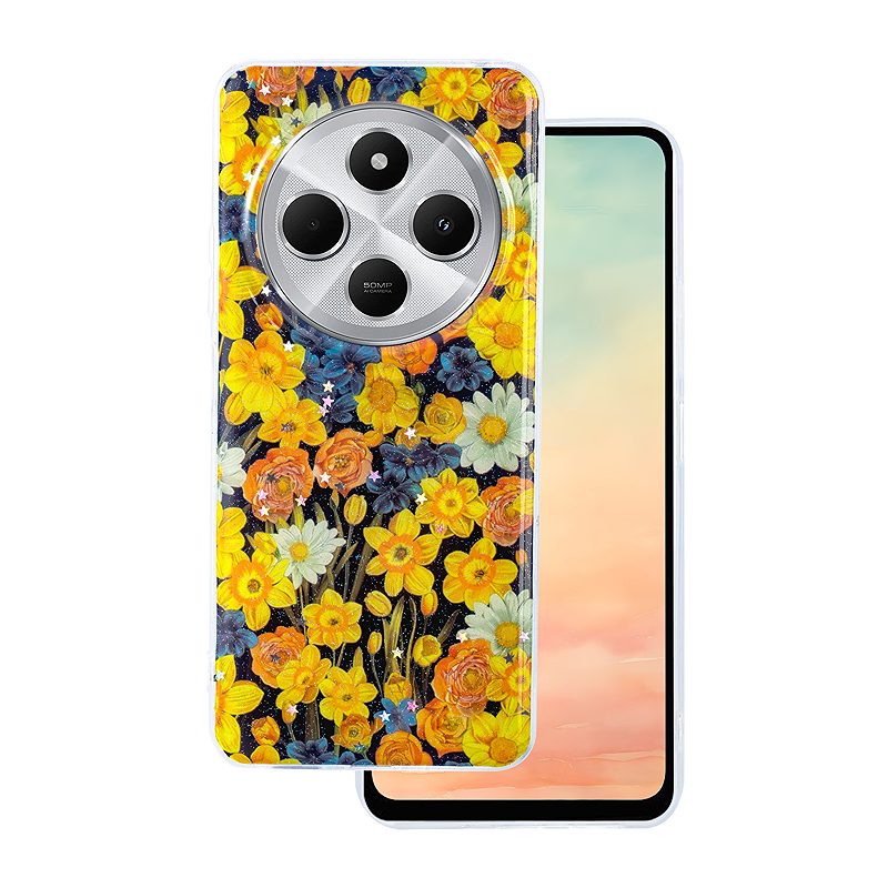 Glow Glam case for Xiaomi Redmi 14C 4G/ 14C 5G / Redmi A4 / POCO C75 orange
