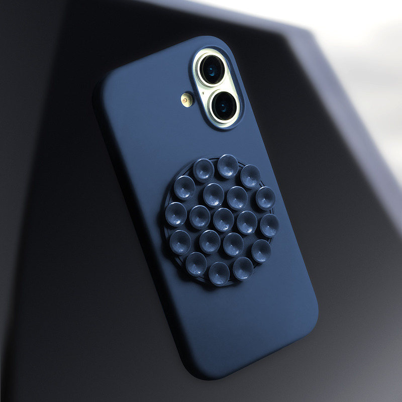 Silicone Stick case for iPhone 16 6,1" blue - Billede 5