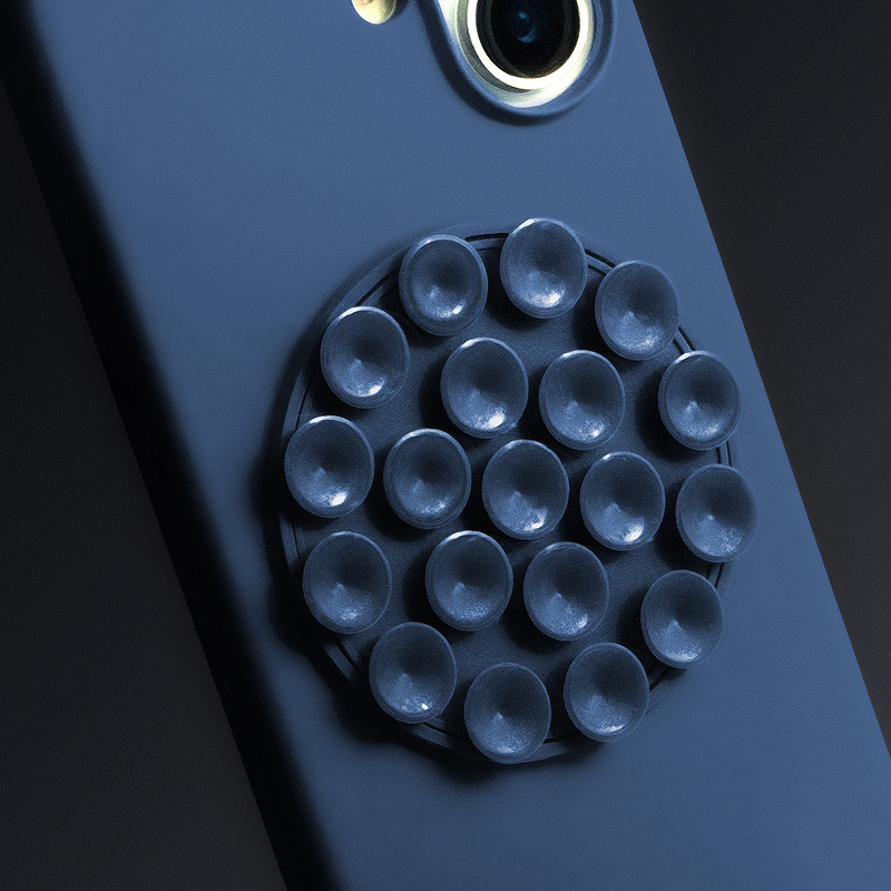 Silicone Stick case for iPhone 17 Pro 6,3" blue - Billede 4