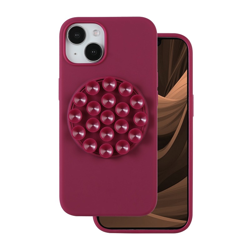 Silicone Stick case for iPhone 13 6,1" maroon