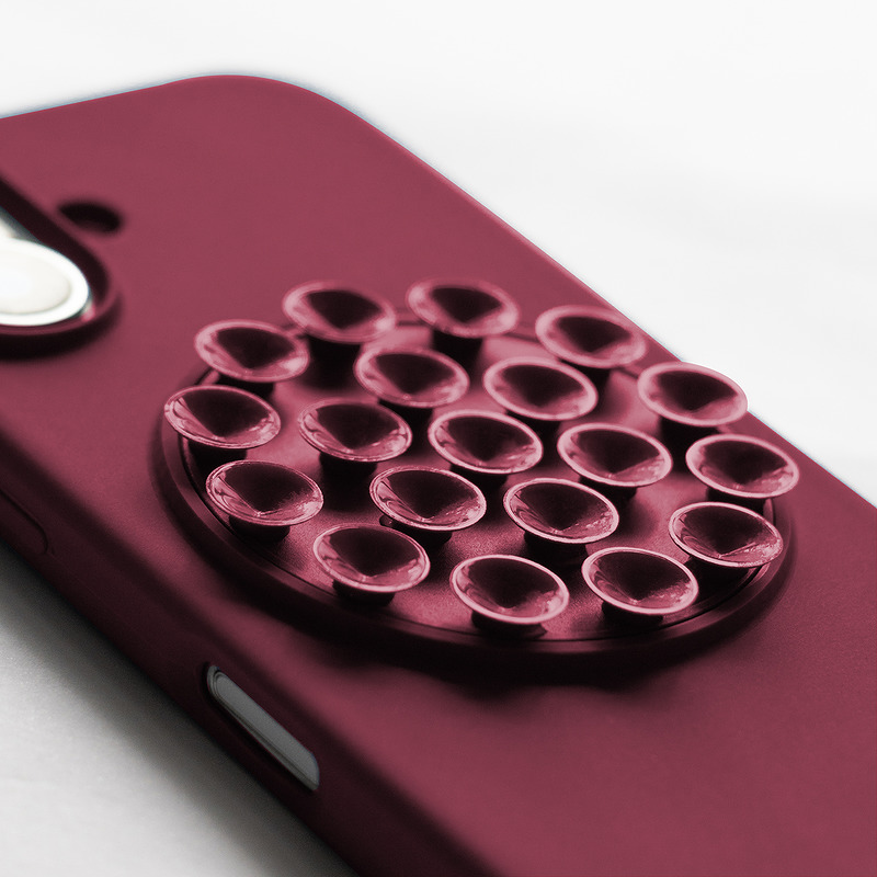 Silicone Stick case for iPhone 13 6,1" maroon - Billede 2