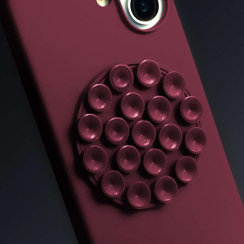 Silicone Stick case for iPhone 13 6,1" maroon - Billede 4