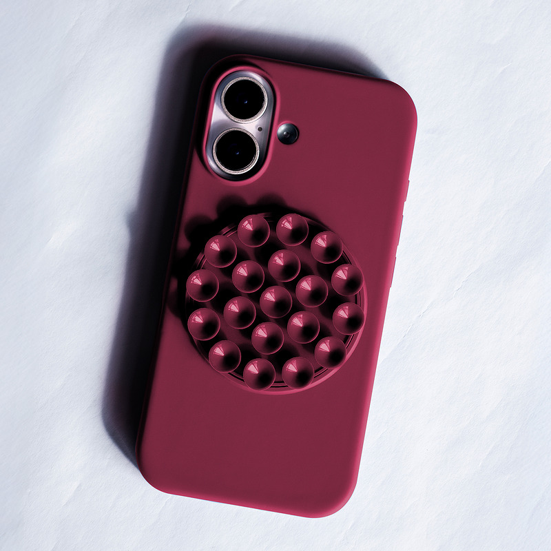 Silicone Stick case for iPhone 16 Pro 6,3" maroon - Billede 3