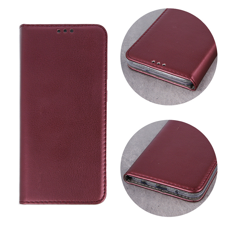 Smart Magnetic case for Oppo Reno 14 5G (Global) / 14FS 5G (Global) burgundy - Billede 3