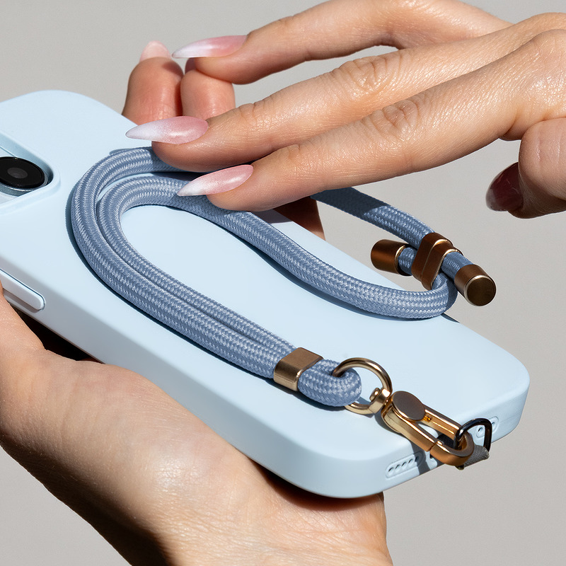 Universal phone strap Elegant light blue - Billede 4