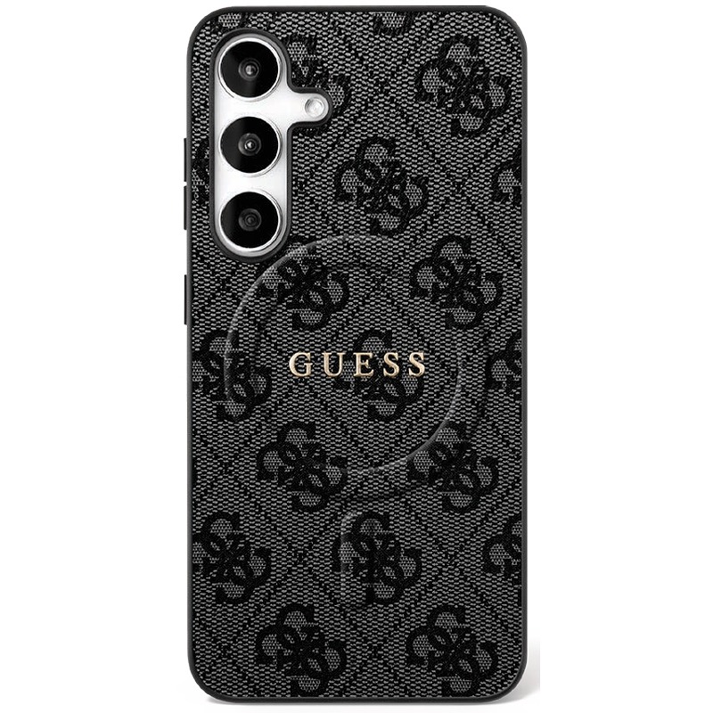 Guess case for Samsung Galaxy S25 HC MAGSAFE PU 4G RING CLASSIC LOGO czarna