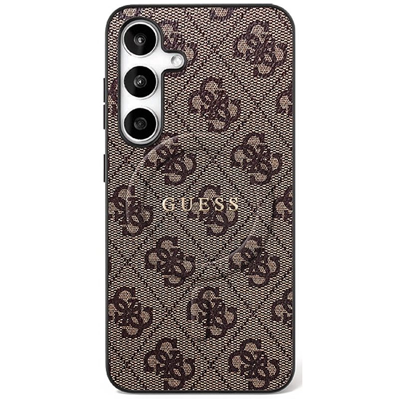 Guess case for Samsung Galaxy S25 FE HC MAGSAFE PU 4G RING CLASSIC LOGO brown