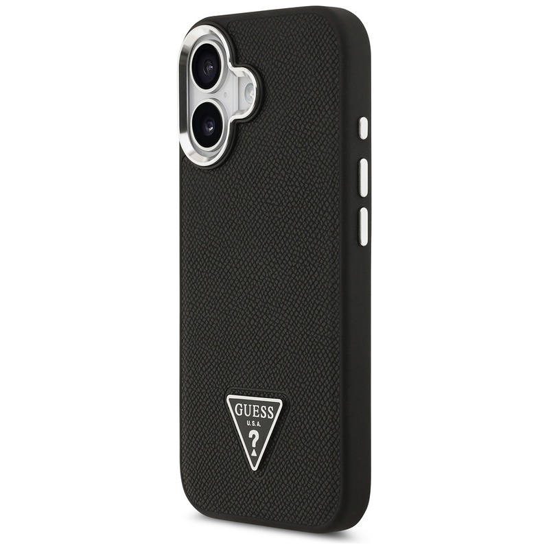 Guess Grained Triangle Logo MagSafe case for iPhone 17 black - Billede 2