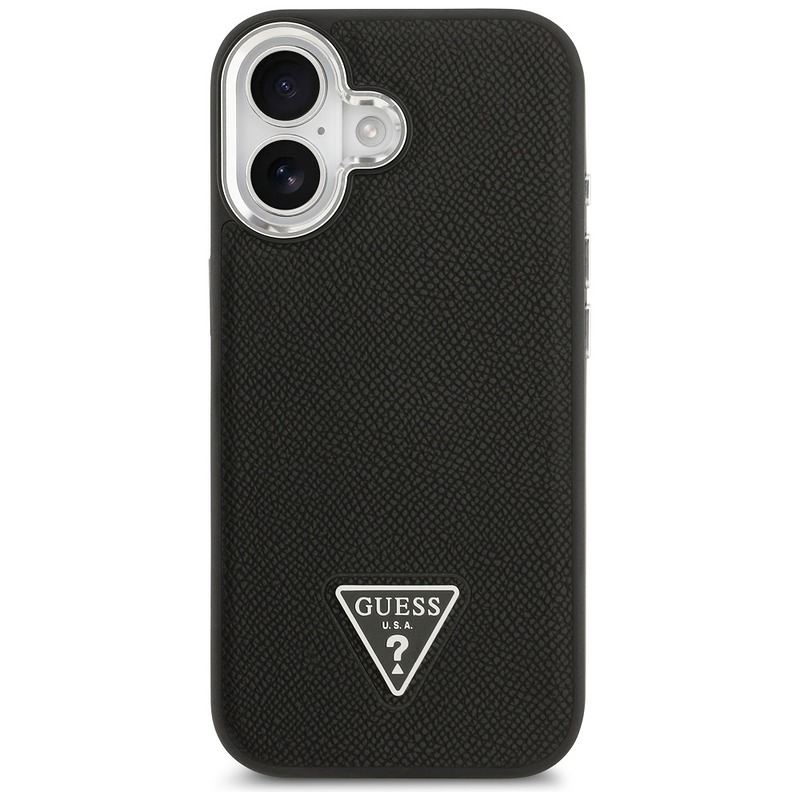 Guess Grained Triangle Logo MagSafe case for iPhone 17 black - Billede 3