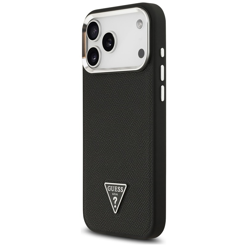 Guess Grained Triangle Logo MagSafe case for iPhone 17 Pro Max black - Billede 2