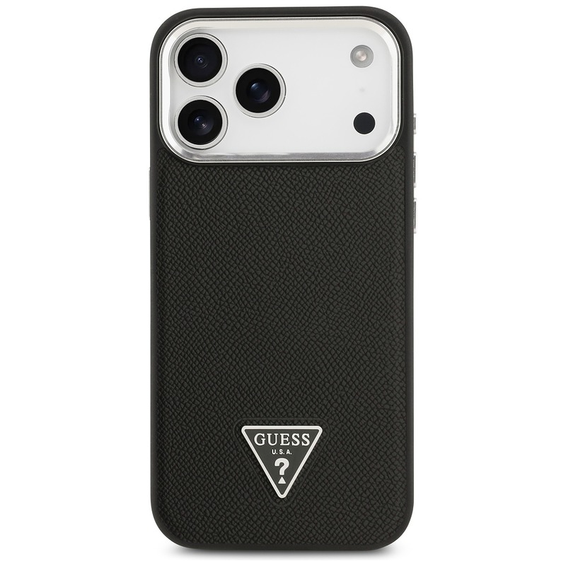 Guess Grained Triangle Logo MagSafe case for iPhone 17 Pro Max black - Billede 3