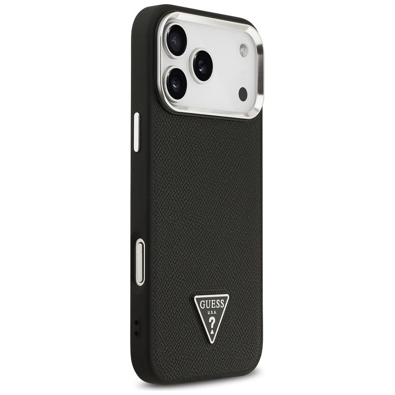 Guess Grained Triangle Logo MagSafe case for iPhone 17 Pro Max black - Billede 4