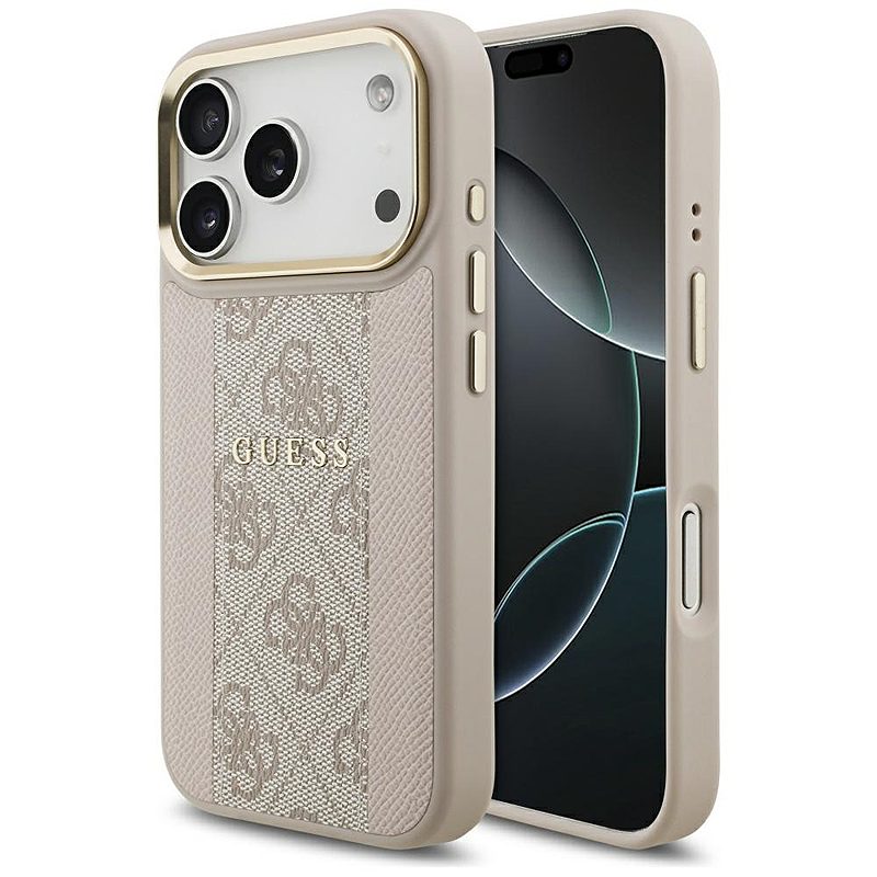 Guess 4G Stripe MagSafe case for iPhone 17 Pro pink