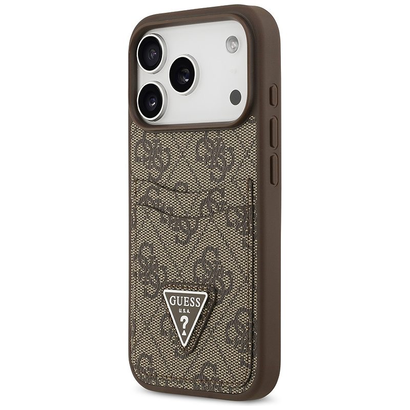Guess 4G Double Card Triangle case for iPhone 17 Pro brown - Billede 2