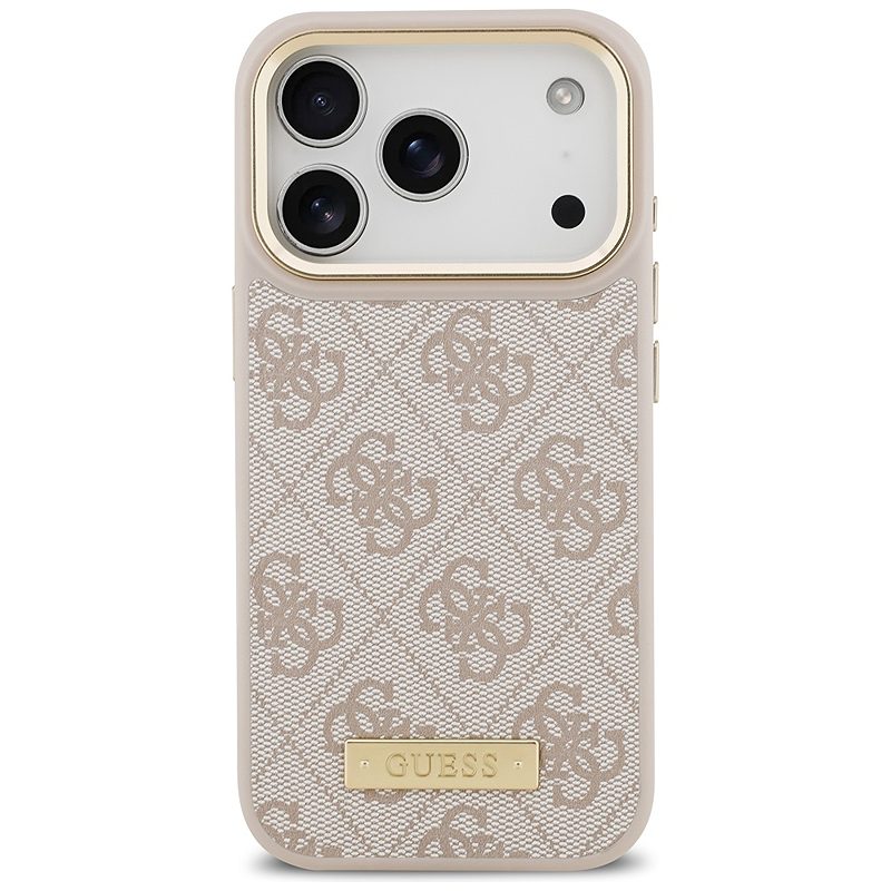 Guess 4G Logo Plate MagSafe case for iPhone 17 Pro pink - Billede 3