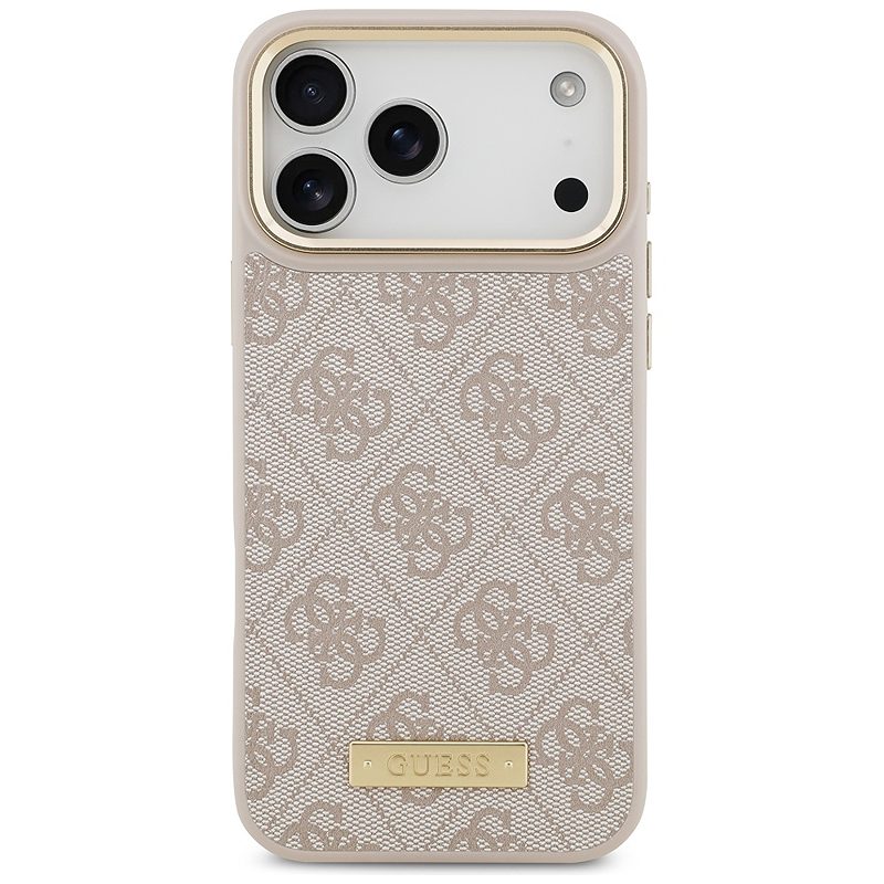 Guess 4G Logo Plate MagSafe case for iPhone 17 Pro Max pink - Billede 3